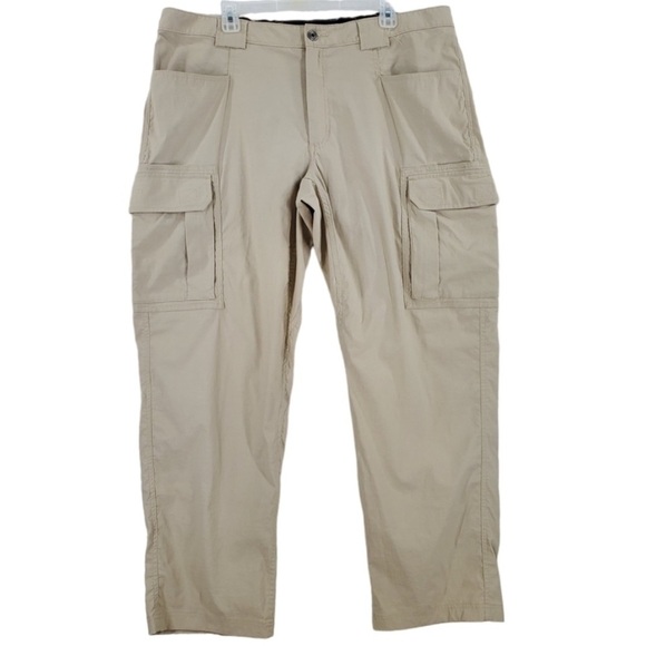 Duluth Pants FlexDry Cargo Mens XL 39x32 Stretch Khaki 71700 Outdoor Hiking Work - Picture 1 of 16
